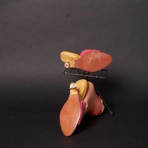 1950s Pink Suede Boomerang Heels Shoes